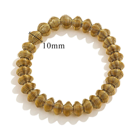 Wholesale Titanium Steel Gold Plated Wire Mesh Cshaped Adjustable Stainless Steel Bracelet For Men And Women