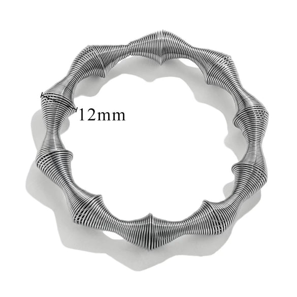 Wholesale Titanium Steel Gold Plated Wire Mesh Cshaped Adjustable Stainless Steel Bracelet For Men And Women