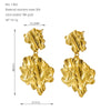 Wholesale Titanium Steel Golden Earrings High Sense Geometric Design Electroplated For Women