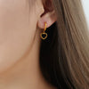 Wholesale 316L Stainless Steel Goldplated Dripping Oil Peach Heart Earrings For Women Fashion Light Luxury Style