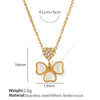 Wholesale 316L Stainless Steel Goldplated Fashion Love Fourleaf Clover Pendant Necklace For Women