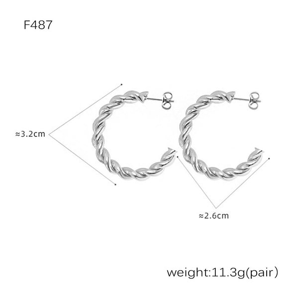 Wholesale 316L Stainless Steel Goldplated Geometric Cshaped And Ushape Earrings For Women