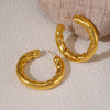 Wholesale 316L Stainless Steel Goldplated Geometric Cshaped And Ushape Earrings For Women