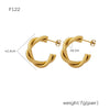 Wholesale 316L Stainless Steel Goldplated Geometric Cshaped And Ushape Earrings For Women