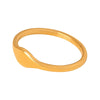 Wholesale 316L Stainless Steel Goldplated Geometric Inlaid Zircon And Shellfish Simple Unisex Ring