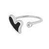 Wholesale 316L Stainless Steel Goldplated Geometric Inlaid Zircon And Shellfish Simple Unisex Ring