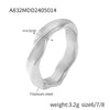 Wholesale 316L Stainless Steel Goldplated Geometric Inlaid Zircon Ring
