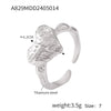 Wholesale 316L Stainless Steel Goldplated Geometric Inlaid Zircon Ring