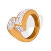 Wholesale Titanium Steel Goldplated Geometric Light Luxury Unisex Double Stack Wear Finger Ring Jewelry