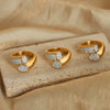 Wholesale Titanium Steel Goldplated Geometric Light Luxury Unisex Double Stack Wear Finger Ring Jewelry