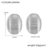 Wholesale 316L Stainless Steel Goldplated Geometric Multilayer Line Texture Women's Earrings