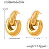Wholesale 316L Stainless Steel Goldplated Geometric Semicircle Eardrop Earrings For Women