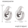 Wholesale 316L Stainless Steel Goldplated Geometric Semicircle Eardrop Earrings For Women