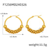 Wholesale 316L Stainless Steel Goldplated Geometric Ushape Earrings Jewelry Fashion Simple Niche Design