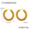 Wholesale 316L Stainless Steel Goldplated Geometric Ushape Earrings Jewelry Fashion Simple Niche Design