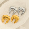 Wholesale 316L Stainless Steel Goldplated Geometric Ushape Simple Design Women's Earrings Jewelry