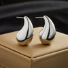 Wholesale Titanium Steel Goldplated Geometric Water Drop Earrings For Women