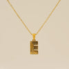 Wholesale Titanium Steel Goldplated Jewelry With Bark Pattern And English Letter Pendant Necklace Fashion Style Unisex
