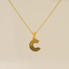 Wholesale Titanium Steel Goldplated Jewelry With Bark Pattern And English Letter Pendant Necklace Fashion Style Unisex