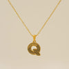 Wholesale Titanium Steel Goldplated Jewelry With Bark Pattern And English Letter Pendant Necklace Fashion Style Unisex