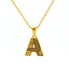 Wholesale Titanium Steel Goldplated Jewelry With Bark Pattern And English Letter Pendant Necklace Fashion Style Unisex