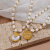 Wholesale 316L Stainless Steel Goldplated Pendant Necklace With Freshwater Pearl For Women Fashion Style