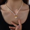 Wholesale 316L Stainless Steel Goldplated Pendant Necklace With Freshwater Pearl For Women Fashion Style