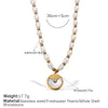 Wholesale 316L Stainless Steel Goldplated Pendant Necklace With Freshwater Pearl For Women Fashion Style