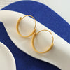 Wholesale 316L Stainless Steel Goldplated Plain Hoop Earrings Geometric Style For Women