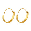 Wholesale 316L Stainless Steel Goldplated Plain Hoop Earrings Geometric Style For Women