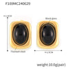 Wholesale 316L Stainless Steel Goldplated Retro Geometric Black Glass Inlaid Women's Square Earrings