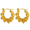 Wholesale 316L Stainless Steel Goldplated Ushape Personality Earrings