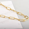 Wholesale Titanium Steel Goldplated Wave Patterned Unisex Stacked Clavicle Necklace
