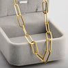 Wholesale Titanium Steel Goldplated Wave Patterned Unisex Stacked Clavicle Necklace