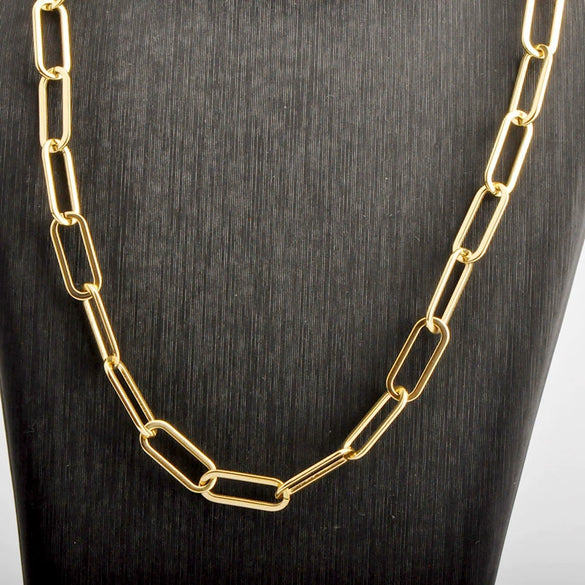 Wholesale Titanium Steel Goldplated Wave Patterned Unisex Stacked Clavicle Necklace