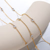 Wholesale 316L Stainless Steel Goldplated Women's Fashion Necklace With Crystal Stone