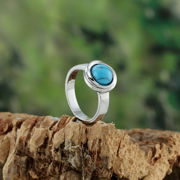 Wholesale Titanium Steel Green Opal Gold Ring With Heart Rhombus Drop Letter Number Text Pattern Electroplated Unisex