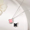Wholesale Titanium Steel Handmade Fourleaf Clover And Flower Style Women's Jewelry Necklace Earrings Bracelet
