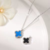 Wholesale Titanium Steel Handmade Fourleaf Clover And Flower Style Women's Jewelry Necklace Earrings Bracelet