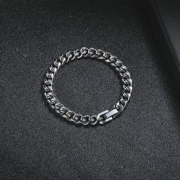 Wholesale Titanium Steel Handmade Geometric Fashion Unisex Buckle Bracelet Jewelry
