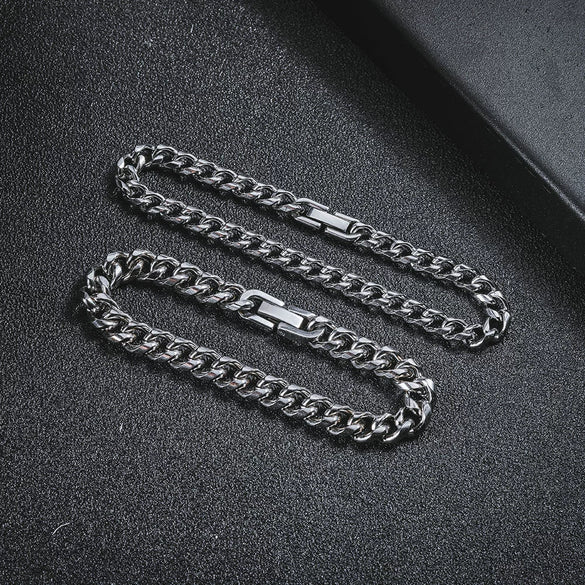 Wholesale Titanium Steel Handmade Geometric Fashion Unisex Buckle Bracelet Jewelry