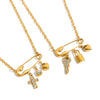 Wholesale Titanium Steel Heart And Geometric Shaped Necklace For Women With Plating Process Featuring A Touch Of Luxury And A Niche Design