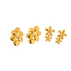 Wholesale Titanium Steel Heart And Oval Exaggerated Earrings With 18K Gold Plated Electroplating For Women