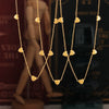 Wholesale 316L Stainless Steel Heart Clavicle Necklace With Electroplating Hiphop Style