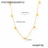 Wholesale 316L Stainless Steel Heart Clavicle Necklace With Electroplating Hiphop Style