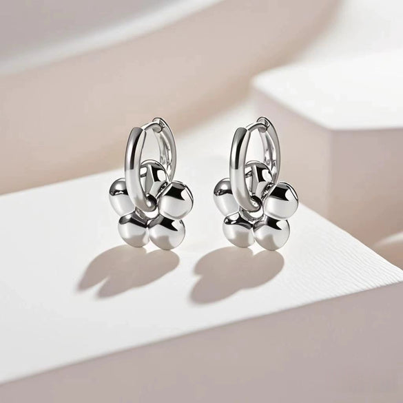 Wholesale Titanium Steel Heart Geometric Earrings For Women With Electroplating Processing