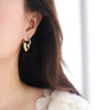 Wholesale Titanium Steel Heart Geometric Earrings For Women With Electroplating Processing