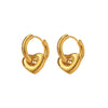 Wholesale Titanium Steel Heart Geometric Earrings For Women With Electroplating Processing