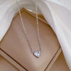 Wholesale Titanium Steel Heart Geometric Style Electroplated Necklace
