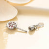 Wholesale Titanium Steel Heart Pattern Personality Cartilage Earrings With Zircon For Women